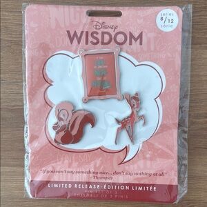 Disney Wisdom Bambi and Thumper Pin Set - Red and White